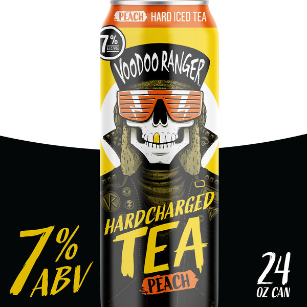Voodoo Ranger Hardcharged Tea - Peach, 24 fl oz Can Same-Day