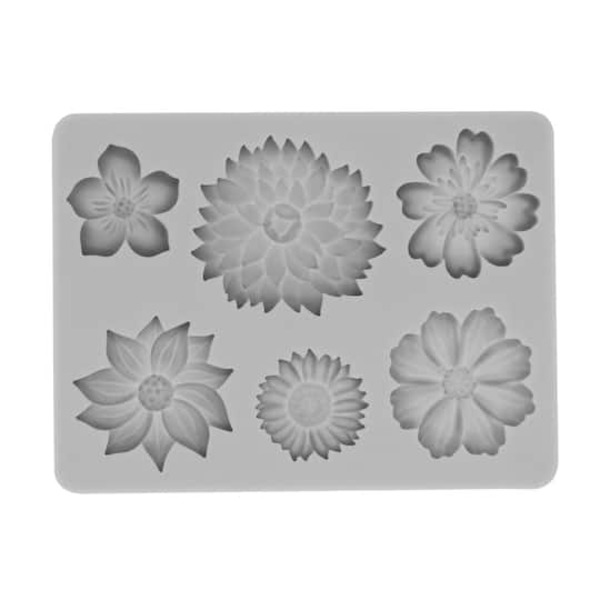 Makery Flower Silicone Fondant Mold - Gray
