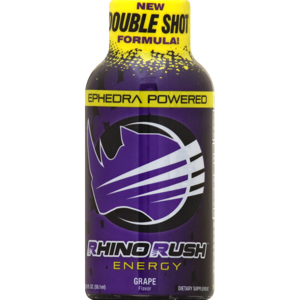 Rhino Rush Double Shot, Energy, Grape Flavor Same-Day Delivery or