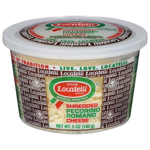 Locatelli Cheese, Shredded, Pecorino Romano