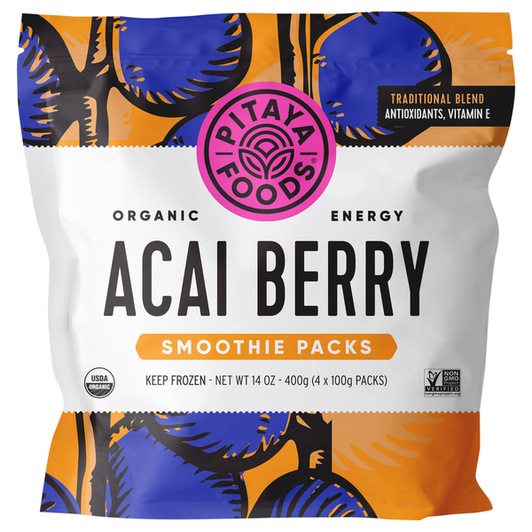 Pitaya Foods Organic Acai Energy Smoothie Packs Same-Day Delivery