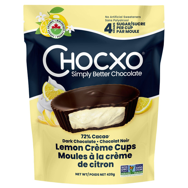 ChocXO Dark Chocolate Lemon Crème Cups