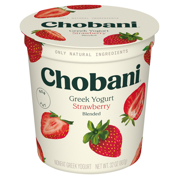 Chobani Nonfat Blended Strawberry Greek Yogurt