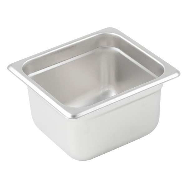 Steam Table Pan, 1/6 size, 4" deep, stainless