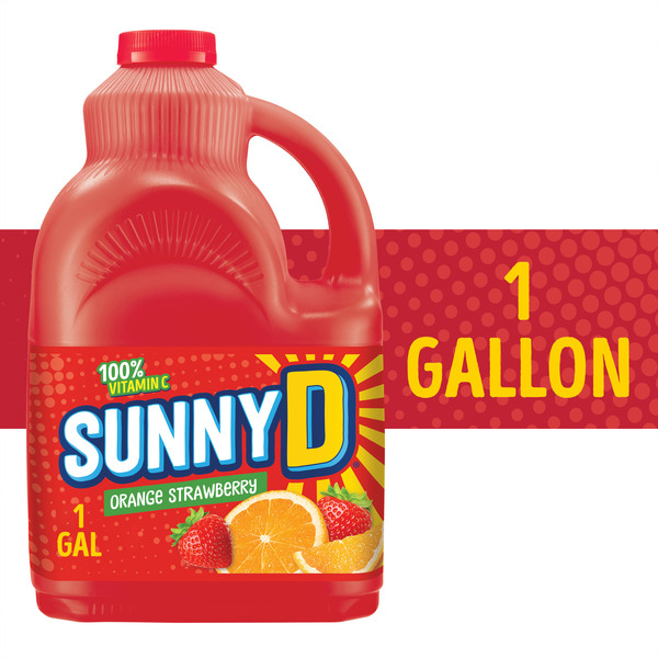 SunnyD Orange Strawberry Juice Drink, 1 Gallon Bottle