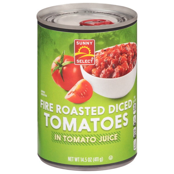 Sunny Select Tomatoes, in Tomato Juice, Fire Roasted, Diced Same