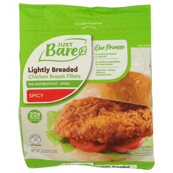 Just Bare Lightly Breaded Chicken Breast Spicy Fillet