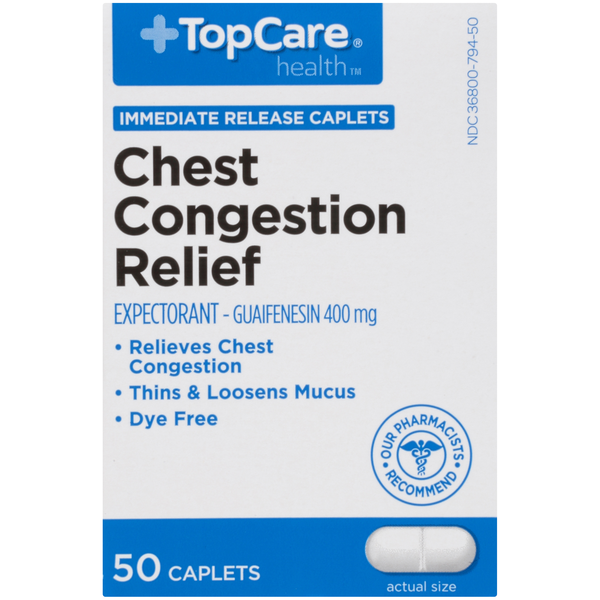 Top Care Chest Congestion Relief Expectorant Guaifenesin 400 Mg