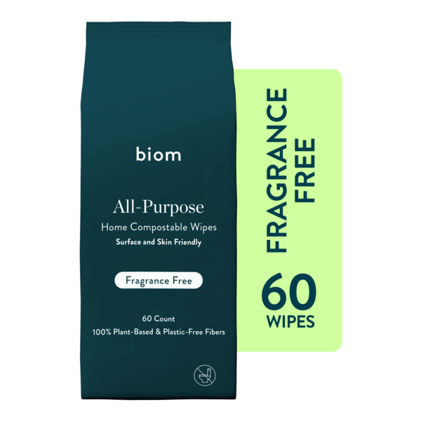 Biom Plant Based All Purpose Wipes, Fragrance Free Same-Day