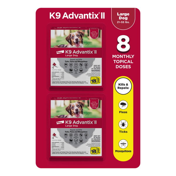K9 Advantix II Large Dog, 21-55 lbs, 8 Month Supply
