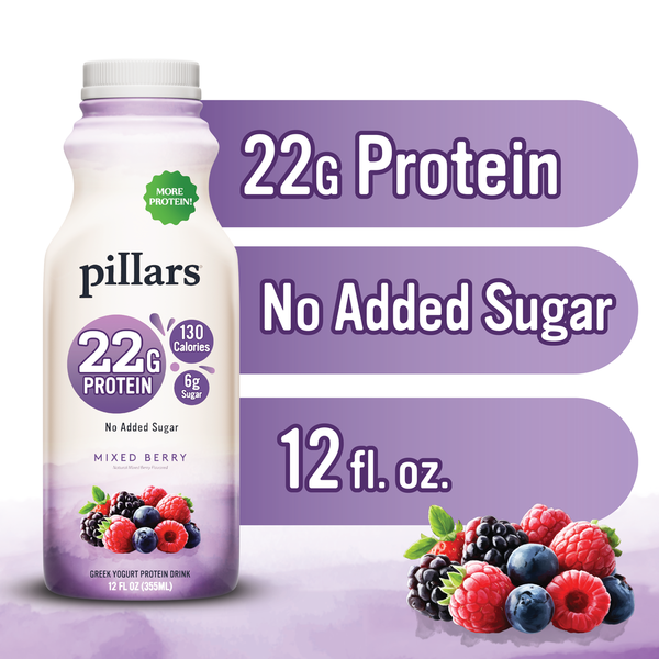 Pillars Mixed Berry Drinkable Greek Yogurt Same-Day Delivery or