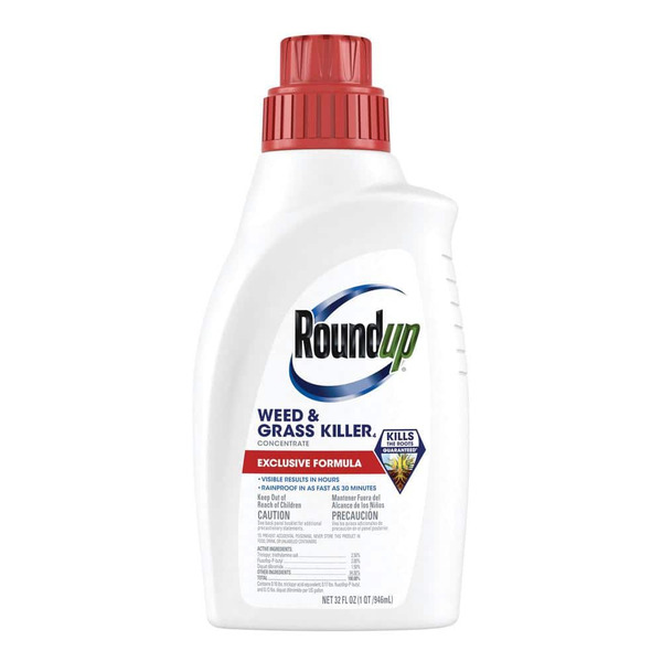Roundup Weed And Grass Killer4 Concentrate, 32 Fl. Oz., Visible Results In Hours