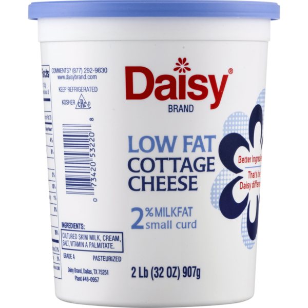 Daisy Low Fat Cottage Cheese 2 Milkfat Small Curd 32 Oz Instacart