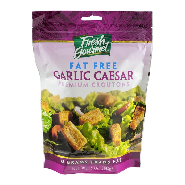 Fresh Gourmet Fat Free Premium Croutons Garlic Caesar Flavor (5 oz