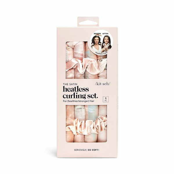 Kitsch Satin Heatless Curling Set, Sunset Tie Dye