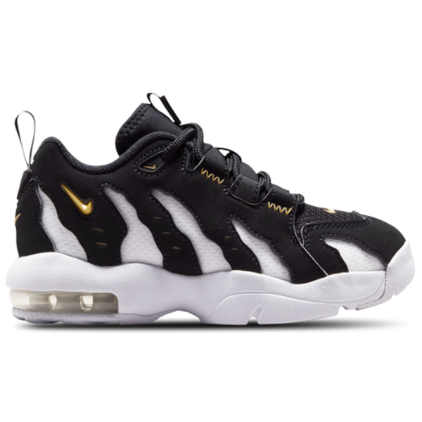 Nike Little Kids' Air DT Max ‘96 Low Casual Shoes, Size 12 - Black/Metallic Gold/White