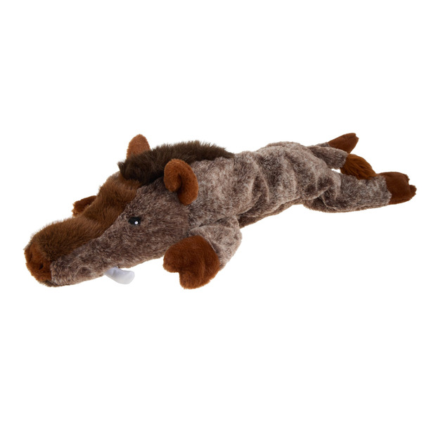 Joyhound Realistic Plush Boar Squeaky Dog Toy - Brown