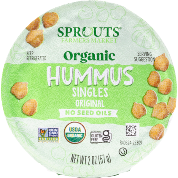 Sprouts Organic Original No Seed Oils Hummus 3 Pack