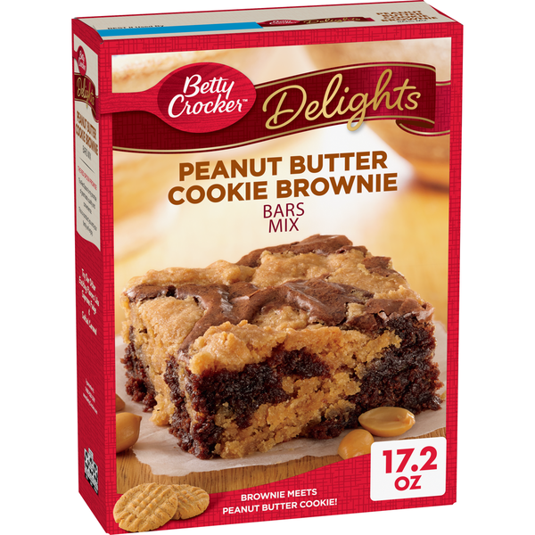 Betty Crocker Delights Peanut Butter Cookie Brownie Bar Mix