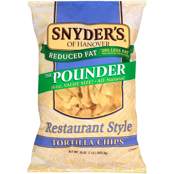 Snyder's of Hanover Restaurant Style The Pounder Tortilla Chips (16 oz