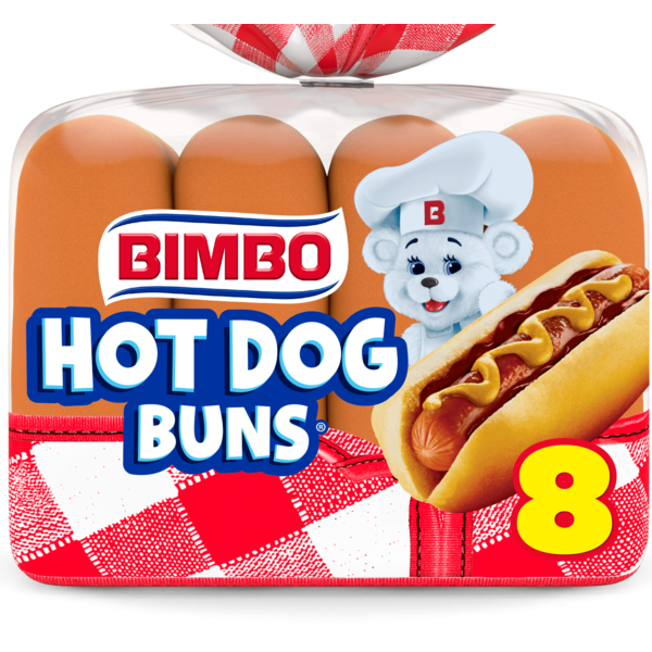 Bimbo  8 ct, White, Hot Dog Buns, Hot Dog Buns, 14 oz