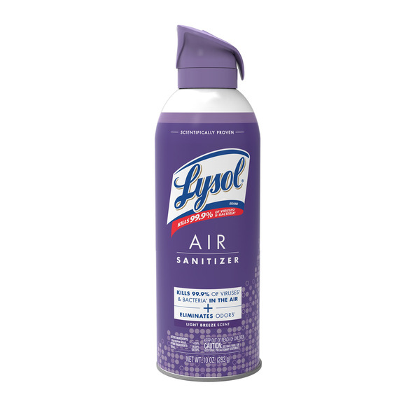 Lysol Air Sanitizer Spray, For Odor Elimination Light Breeze - Thumbnail 2