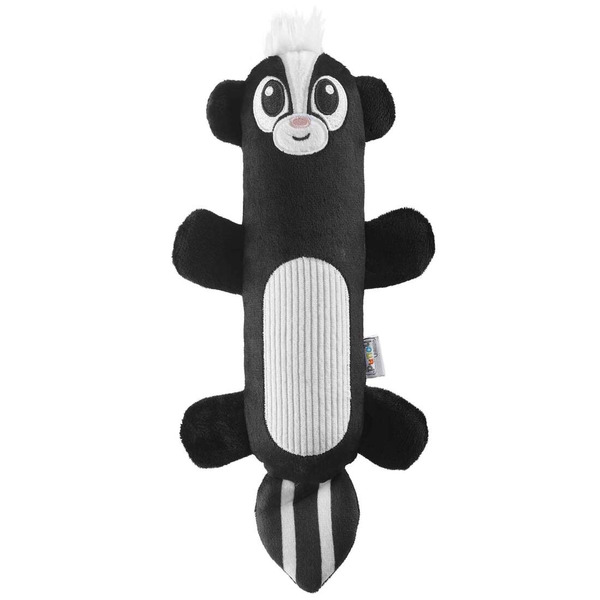 Outward Hound Stuffing-Free Big Squeak Skunk Plush Dog Toy - Black