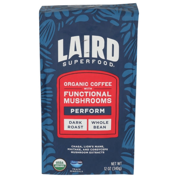 Laird Superfood Organic Dark Roast Perform Whole Bean Coffee