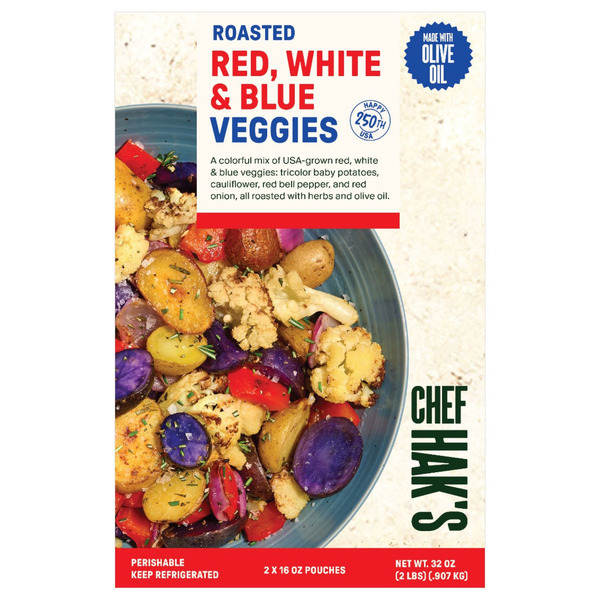 Chef Hak's Roasted Red, White, & Blue Veggies, 16 oz, 2-count