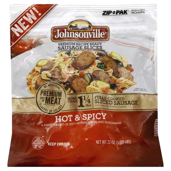 Johnsonville Sausage Slices, Hot & Spicy, Bag from ACME Markets Instacart
