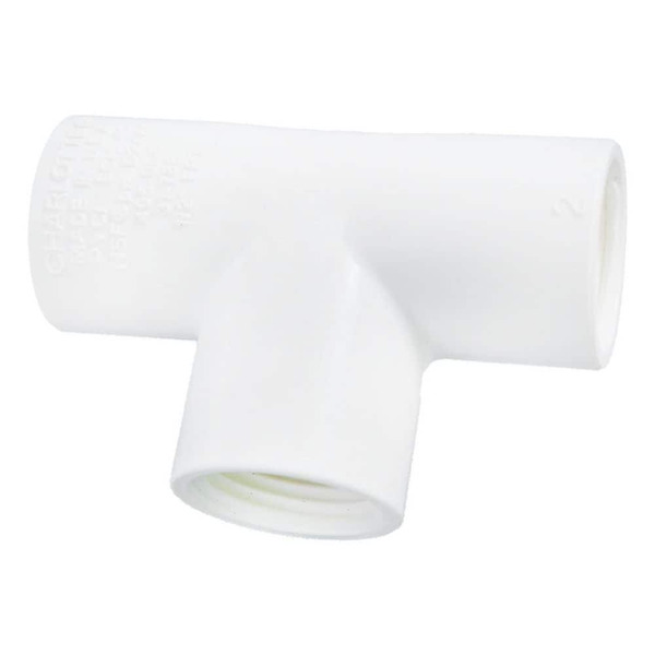 Charlotte Pipe 1/2 In. Pvc Sch. 40 Fpt X Fpt X Fpt Tee Fitting