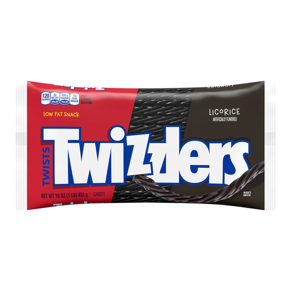 TWIZZLERS Twists Licorice Flavored, Chewy Candy Bag, 16 oz Same