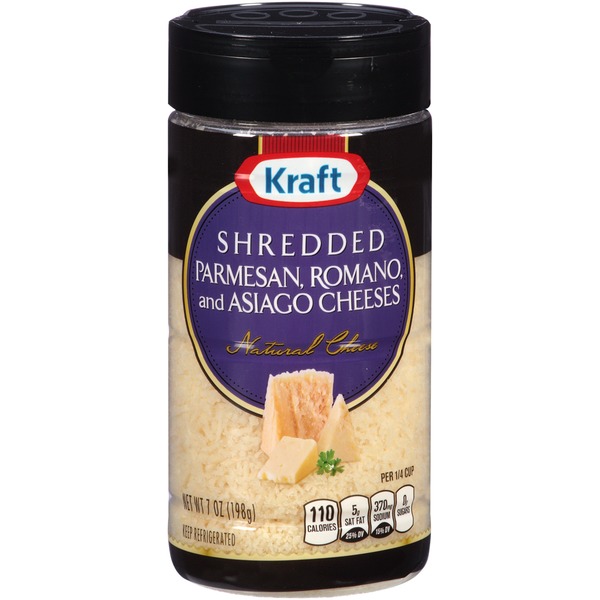 Kraft Shredded Parmesan Romano And Asiago Cheeses 7 Oz From Safeway 