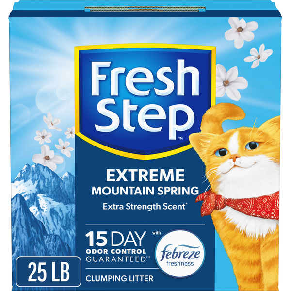 Walmart Fresh Step Extreme Clumping Cat Litter With Febreze Freshness,  Mountain Spring Scent Same-Day Delivery | Instacart