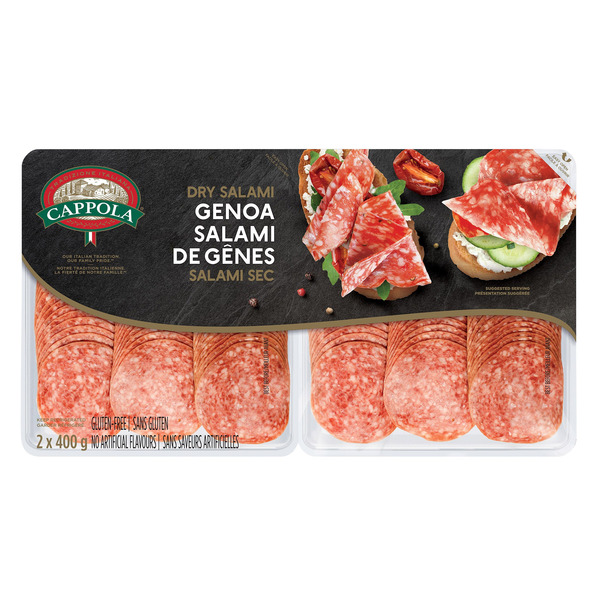 Cappola Dry Salami Genoa Salami, 2 × 400 g