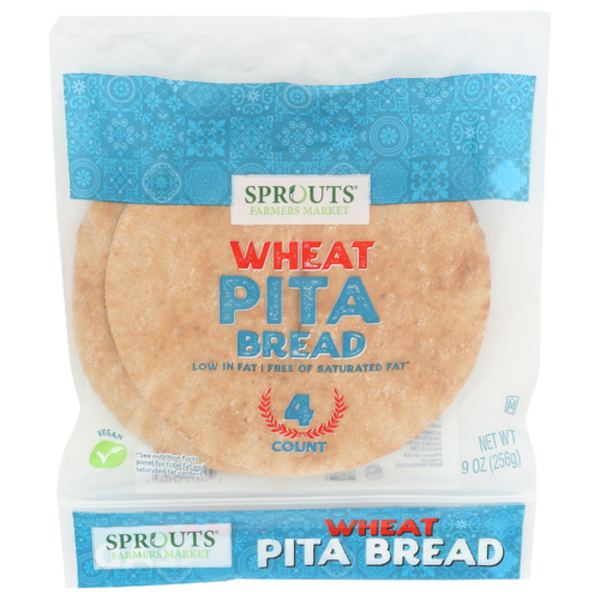 Sprouts Wheat Pita Bread 4 Count