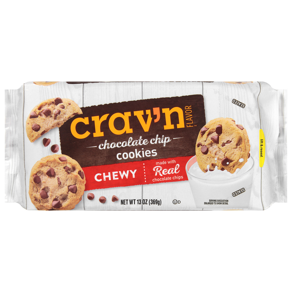 Crav'n Flavor Cookies, Chocolate Chip, Chewy Same-Day Delivery or