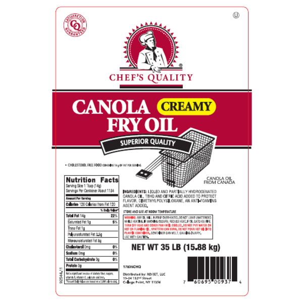 Chef's Quality - Canola Liquid Fry - 35 lbs
