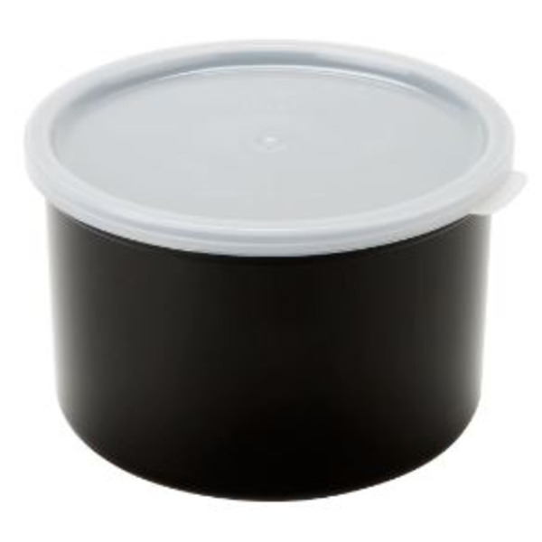 Cambro CP15110 Crock w/Lid 1.5 qt. 4-5/16inH 6-5/8" dia. black