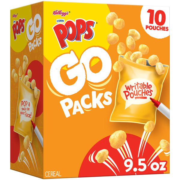 Kellogg's Corn Pops Go Packs Cereal, Kids Snacks, Lunch Snacks