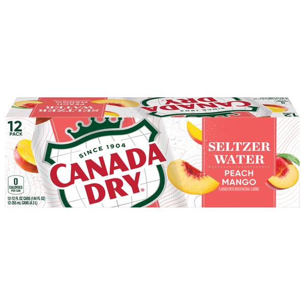 Canada Dry Peach Mango Seltzer Water Same-Day Delivery or Pickup