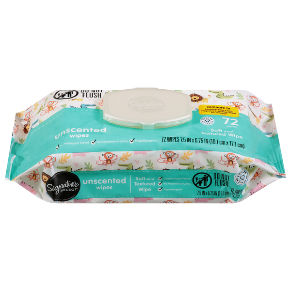 Signature SELECT Unscented Wipes