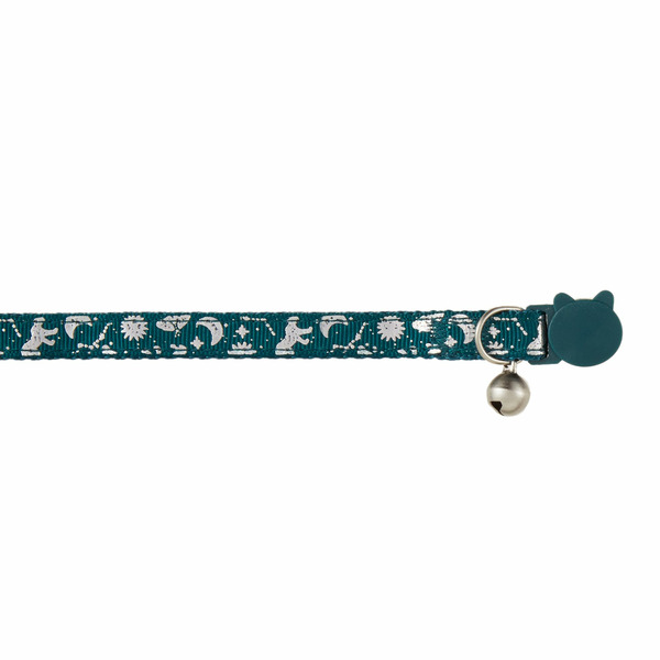 Whisker City Astrology Easy Release Kitten & Cat Collar - Green & Silver