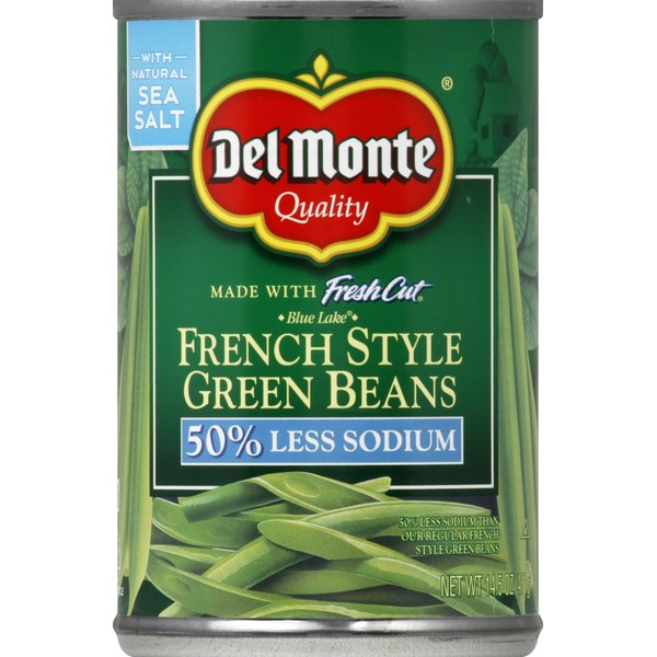 Del Monte French Style Green Beans 50 Less Sodium (14.5 oz) from