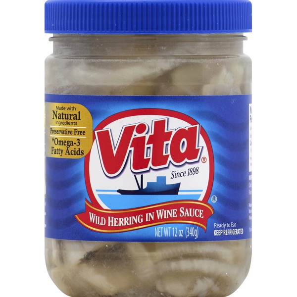 Vita Wild Herring, in Wine Sauce (12 oz) Instacart