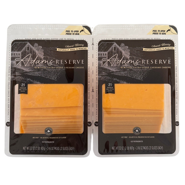 Extra Sharp Cheddar Cheese Slices, 32 oz