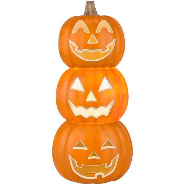 Haunted Living 1.5-ft Lighted Stacked Jack-O-Lanterns