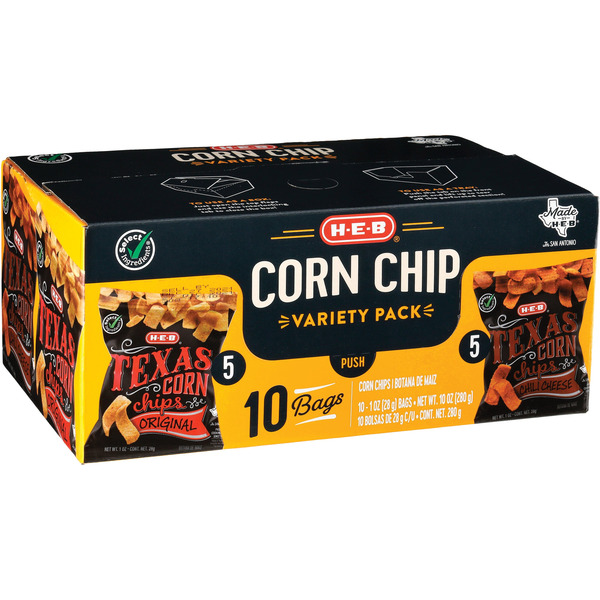 Select Ingredients H-E-B H-E-B Variety Pack Select Ingredients Corn Chips Same-Day ...