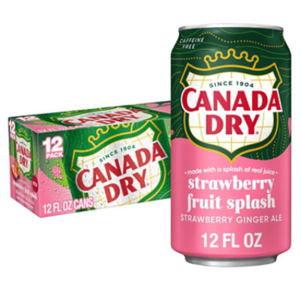 Canada Dry Strawberry Fruit Splash Ginger Ale