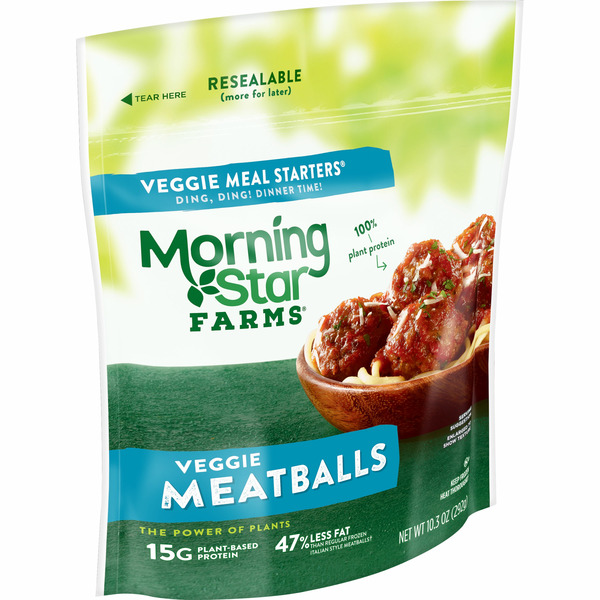 MorningStar Farms Meal Starters Meatless Meatballs, Frozen Meal, Original